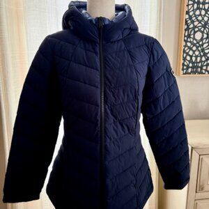 NICE HFX Performance Women’s Blue Quilted Hooded Zipper Jacket Size Medium - M